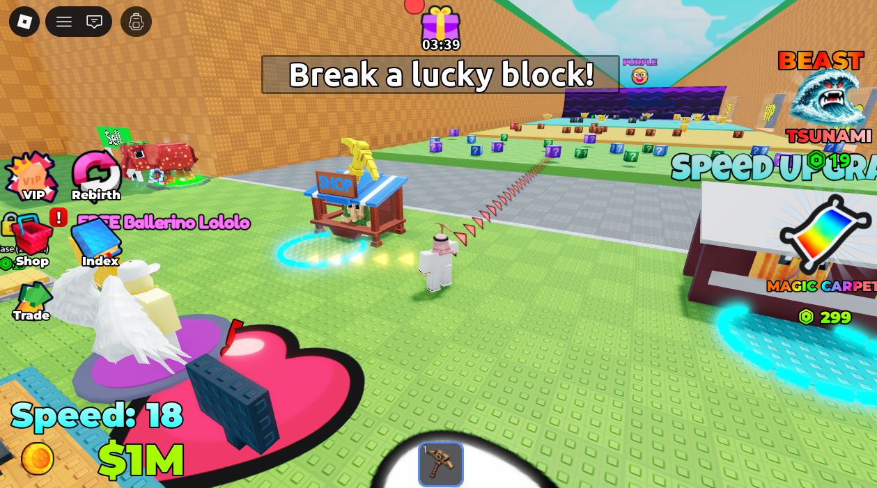 Escape Waves For Lucky Blocks