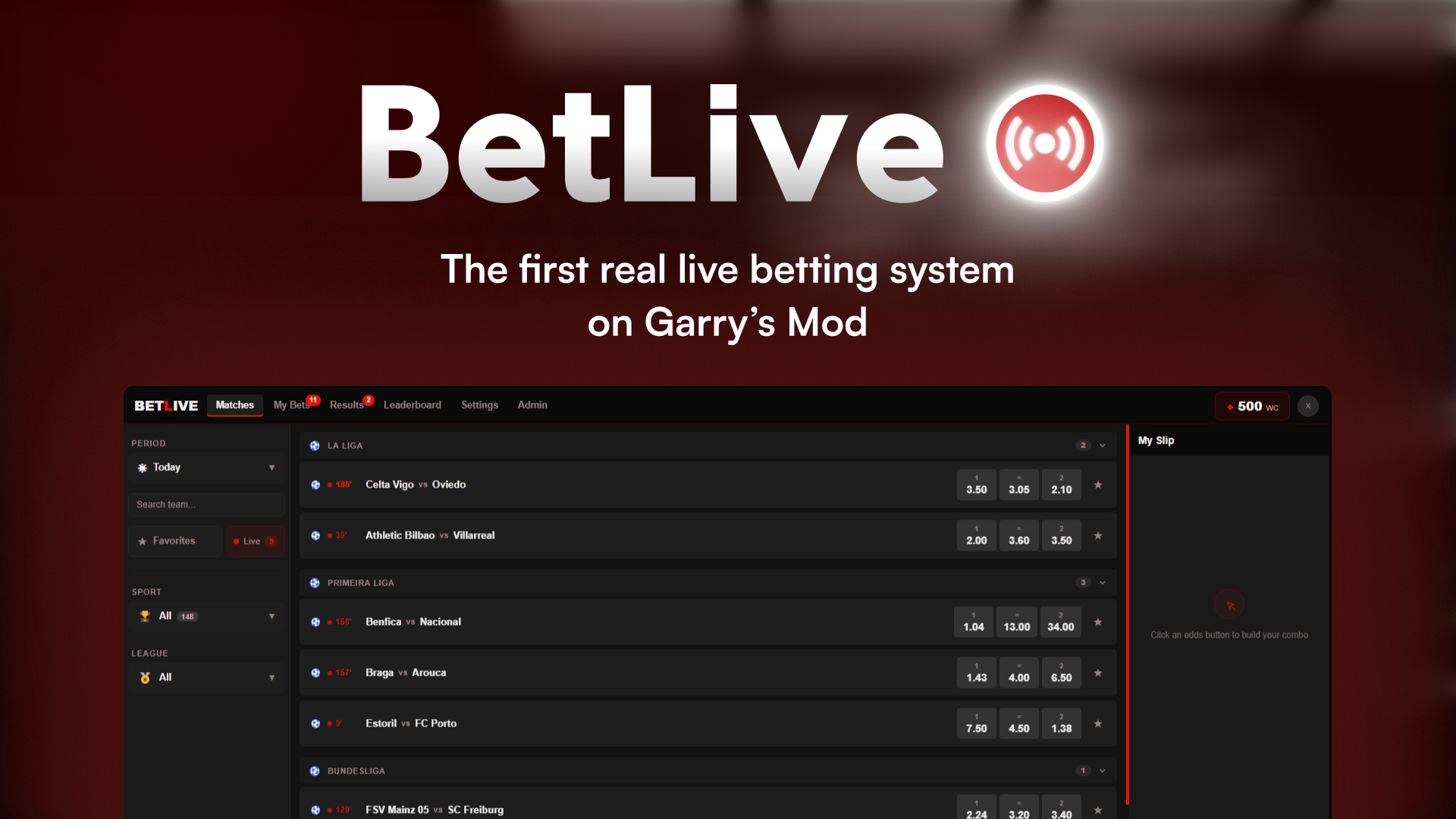 BetLive - Live Betting System