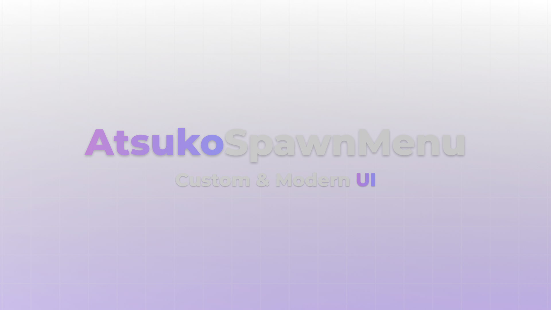 [ASM] AtsukoSpawnMenu - Custom & Modern SpawnMenu Interface